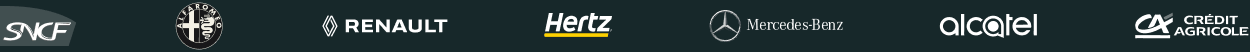 SNCF, Alfa Romeo, Hertz, Mercedes-Benz, Alcatel, Crédit Agricole